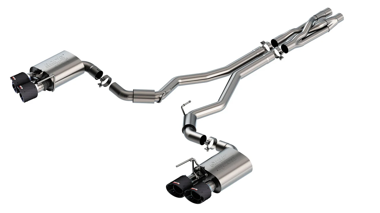 ATAK Cat-Back Exhaust (Carbon Tips) for Mustang Shelby GT500 / Mach 1 2020-23 | #140837CF | Borla
