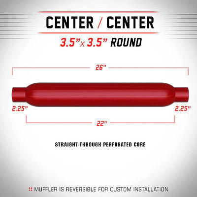 Universal Glass Pack Muffler 2.25 C/C Round 3.5 x 22 | #13135 | MagnaFlow