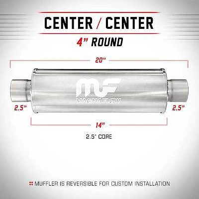 Universal Muffler/Silencer 2.5 C/C Round 4 x 14 | #14416 | MagnaFlow