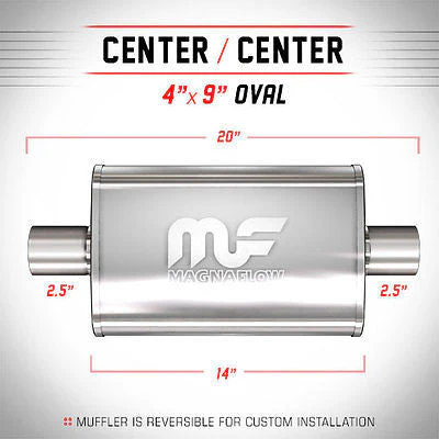 Universal Muffler/Silencer 2.5 C/C Oval 4x9 x 14 | #14316 | MagnaFlow