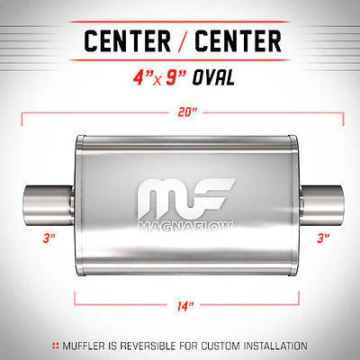 Universal Muffler/Silencer 3 C/C Oval 4x9 x 14 | #14319 | MagnaFlow