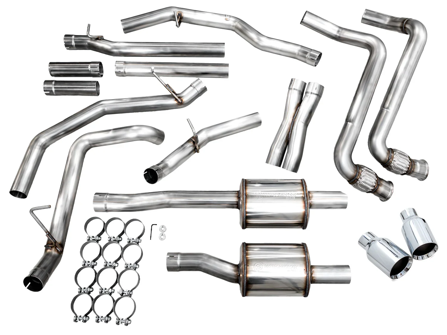 0FG True Dual Cat-Back (Chrome Silver Tips) for RAM 1500 3.0TT 2025+ | #3015-32530 | AWE Tuning - Image 7