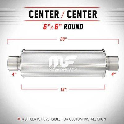 Universal Muffler/Silencer 4 C/C Round 6 x 14 | #14163 | MagnaFlow