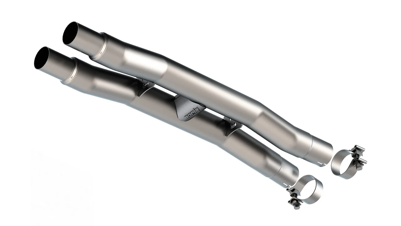 Exhaust Resonator Delete H-Pipe for Mustang 5.0L 2015-23 & 2024+ | #60752 | Borla