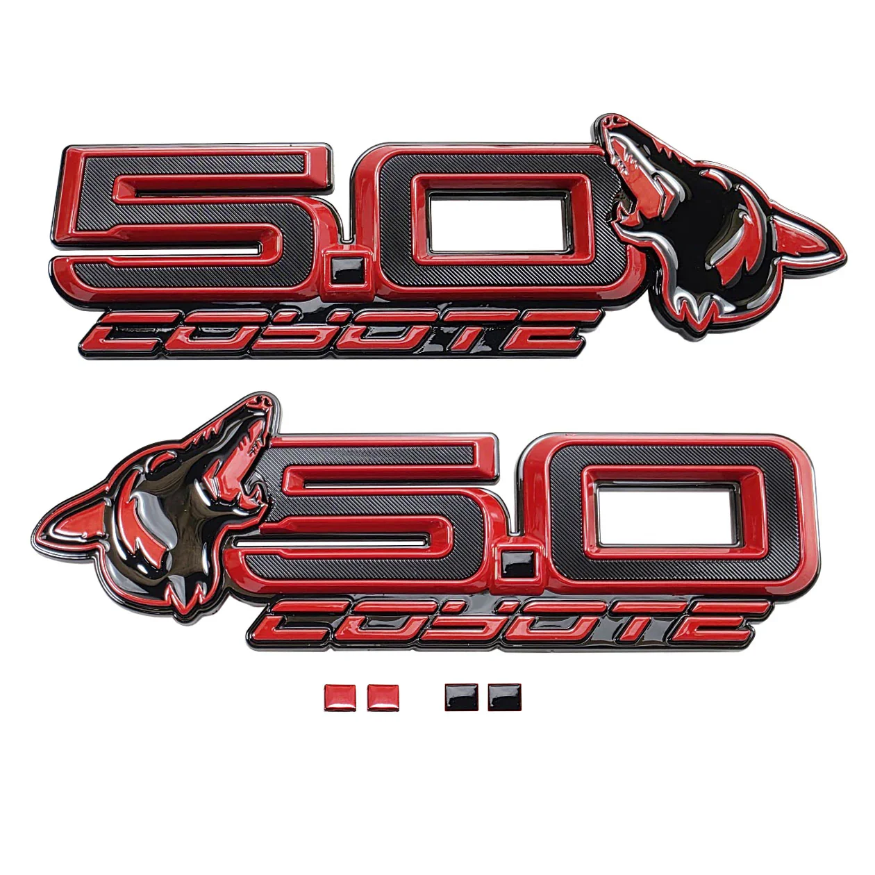 Howling Coyote S650 Style 5.0L Wing Emblems for Mustang 2015-23 & 2024+ | #85108-001 | AMP - Image 3