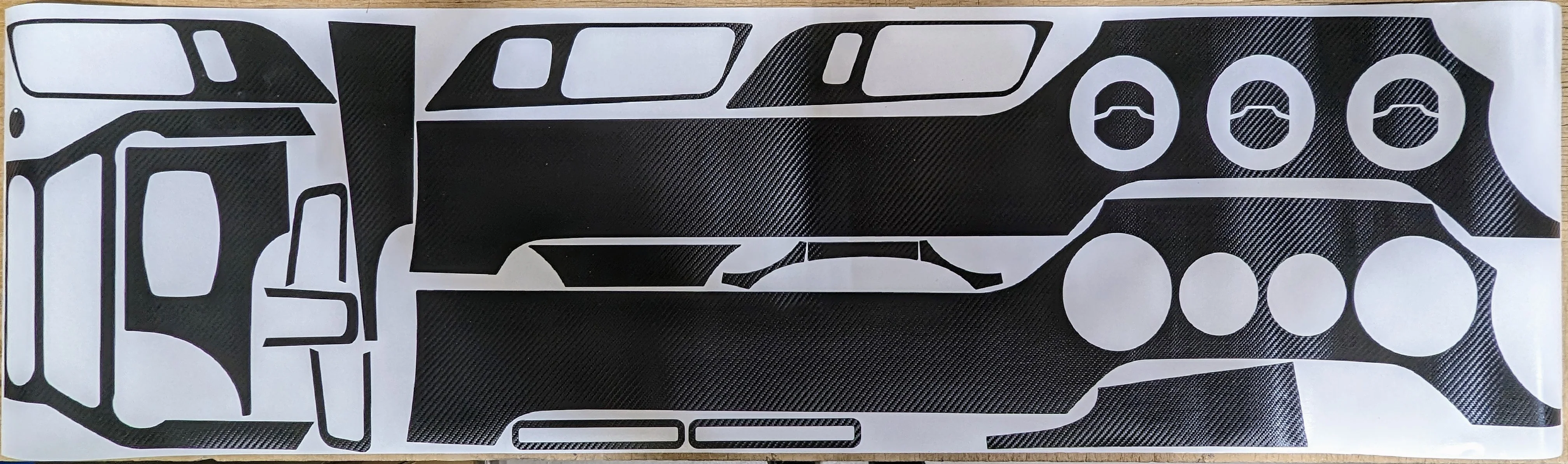 Dash Overlay Vinyl Kit (Black Carbon Fibre) for Mustang 2015-23 | #15FM_DOK_CF | Anchor Room - Image 7