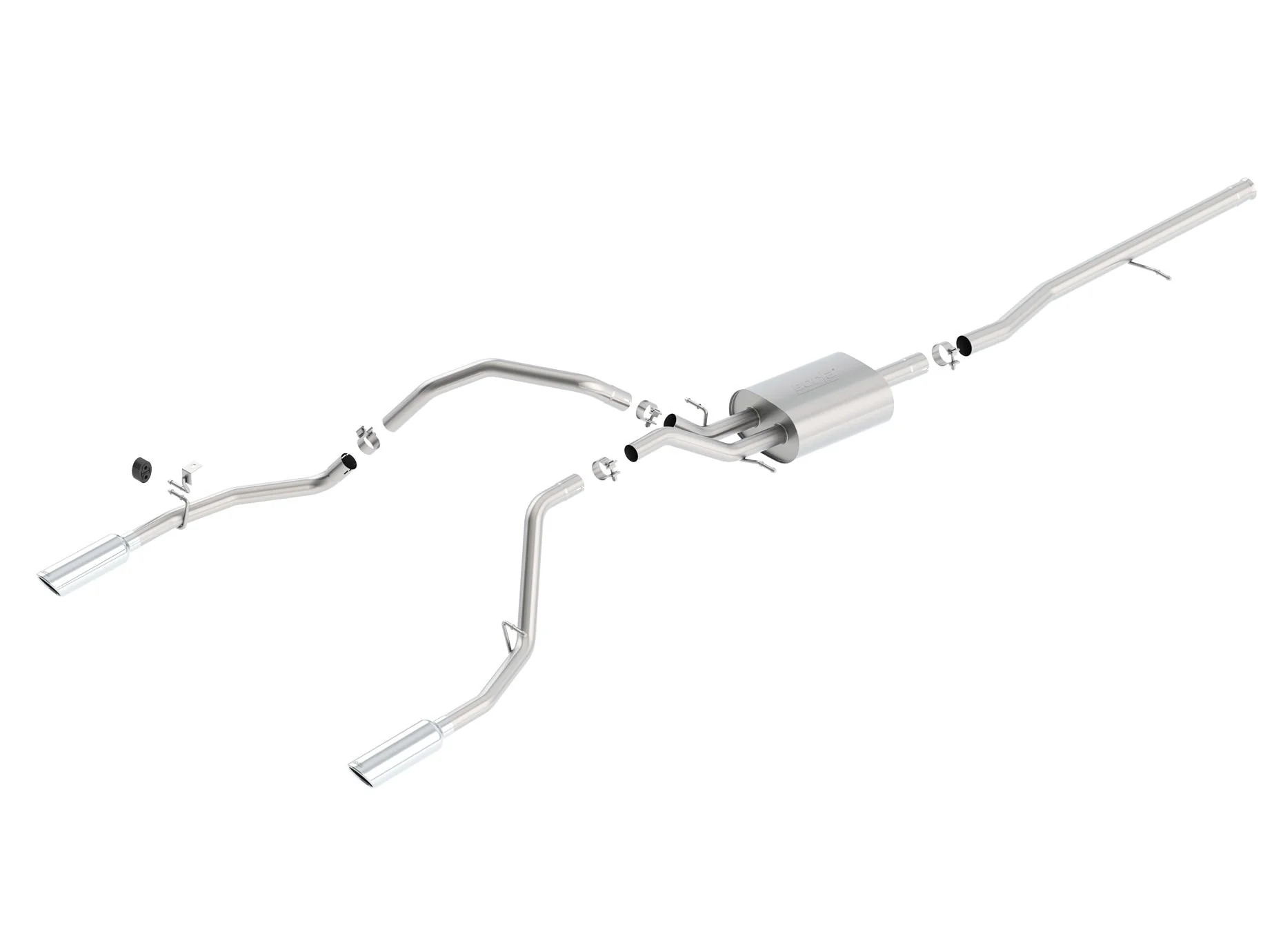 Cat-Back S-Type Exhaust SILVERADO 1500 2014-17 #140536 | Borla