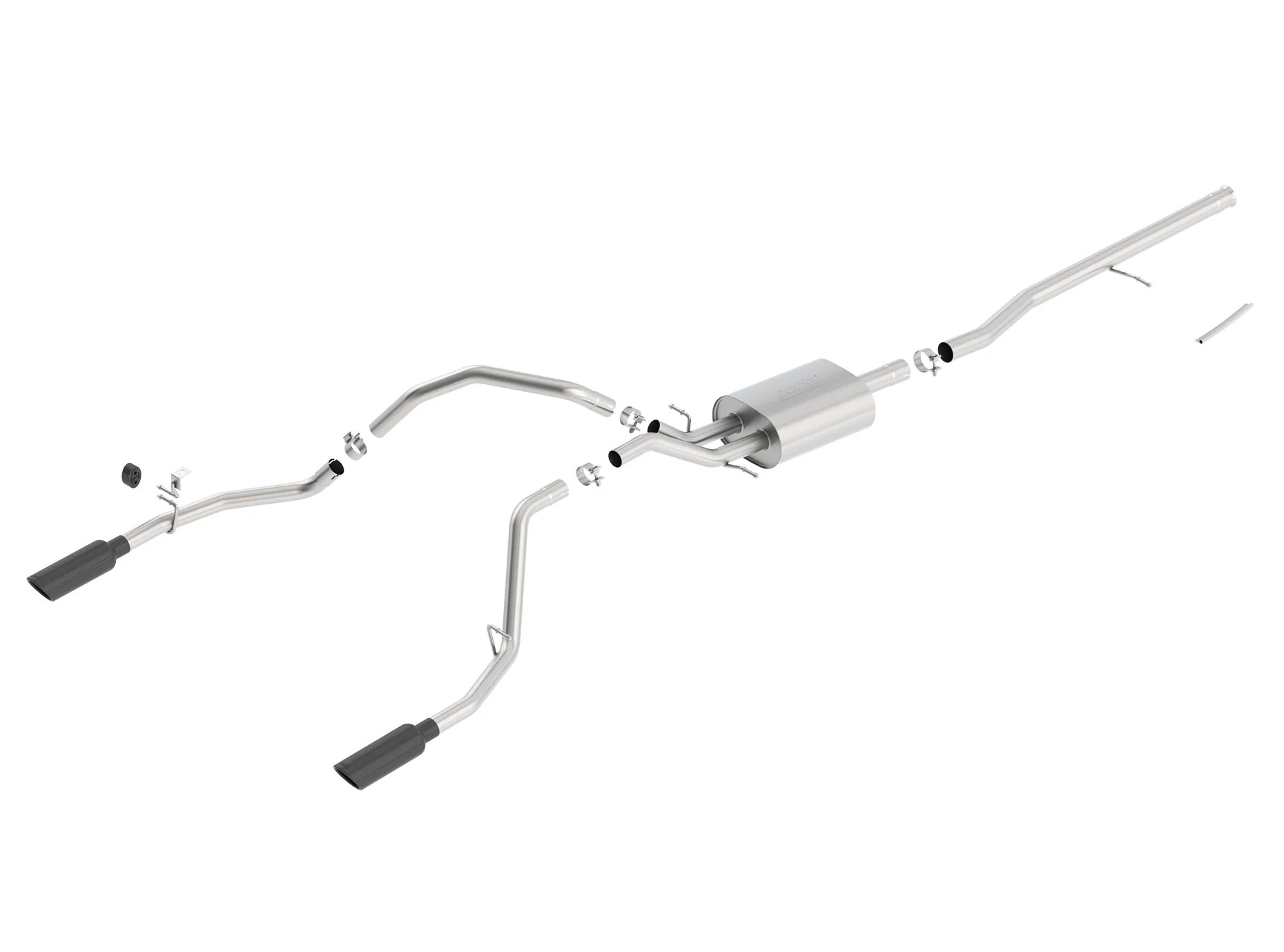 Cat-Back S-Type Exhaust SILVERADO 1500 2014-17 #140536BC | Borla