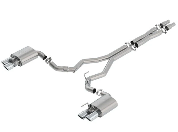 ATAK Cat-Back Exhaust (Chrome Tips) for Mustang 5.0L GT 2018-23 | #140743 | Borla
