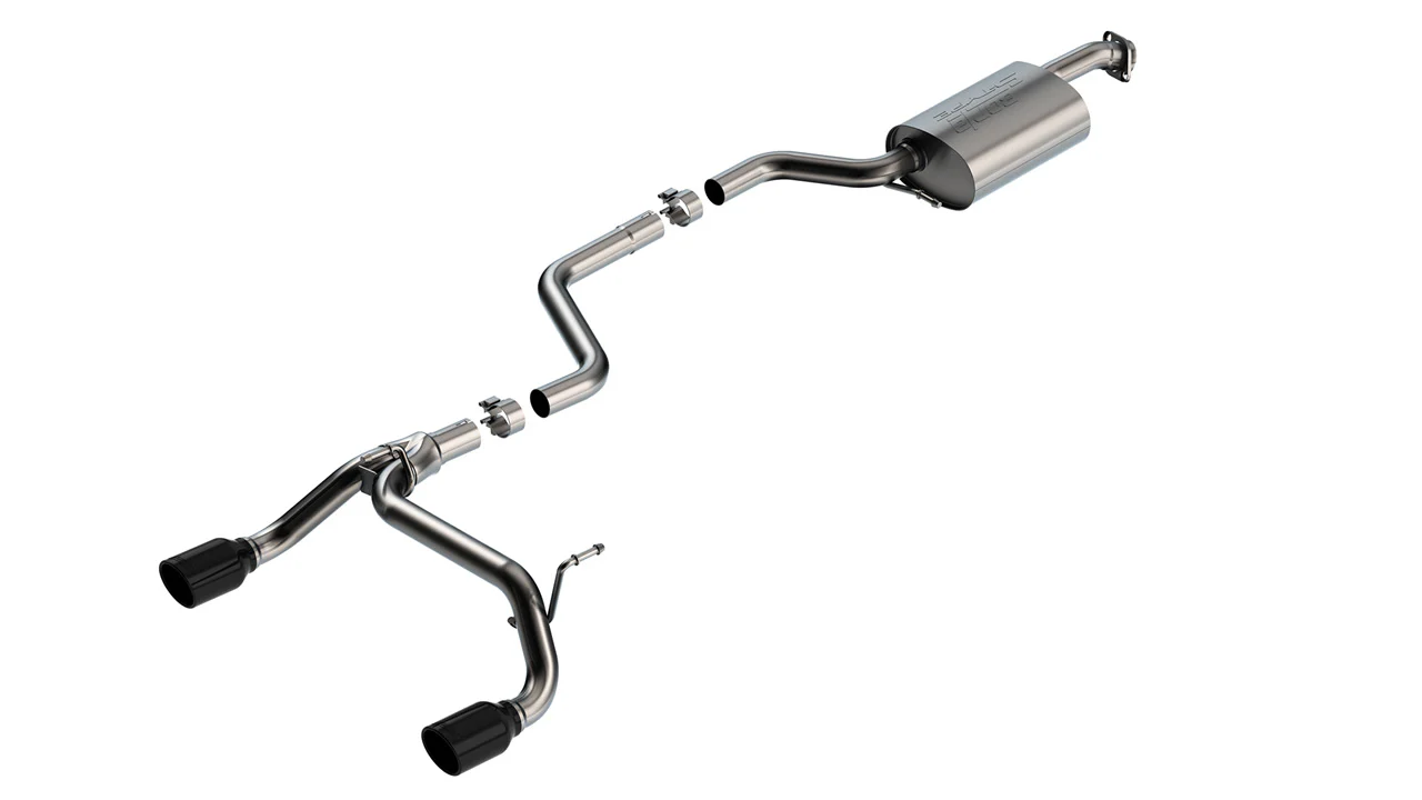 S-Type Cat-Back Exhaust (Black Tips) for Suzuki Jimny 1.5L 2018-23 | #140923BC | Borla