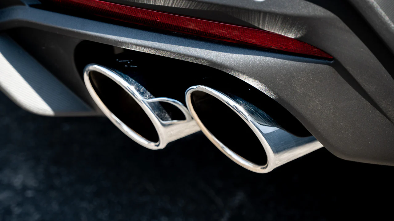 S-Type Cat-Back Exhaust Chrome/Black/Carbon Tips For Mustang GT 2024+ | #140962 | Borla - Image 3