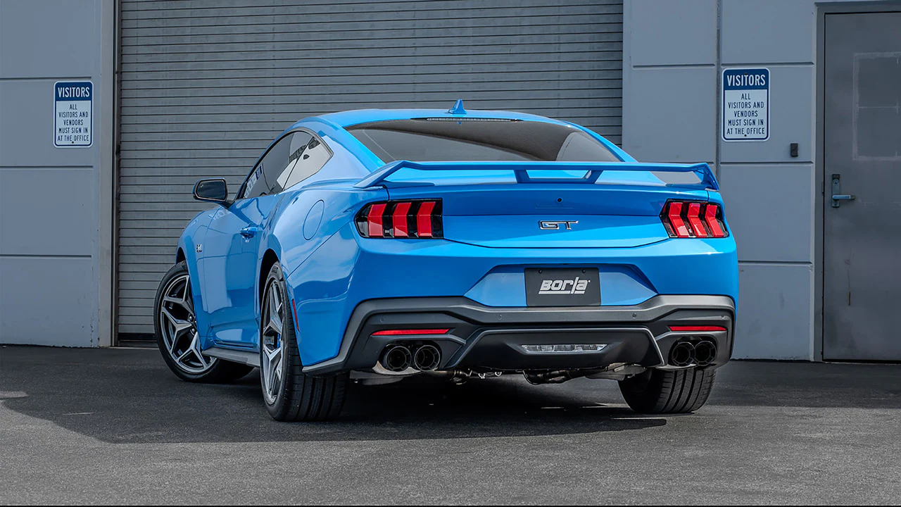 ATAK Cat-Back Exhaust Chrome/Black/Carbon Tips For Mustang GT 2024+ | #140963 | Borla - Image 10