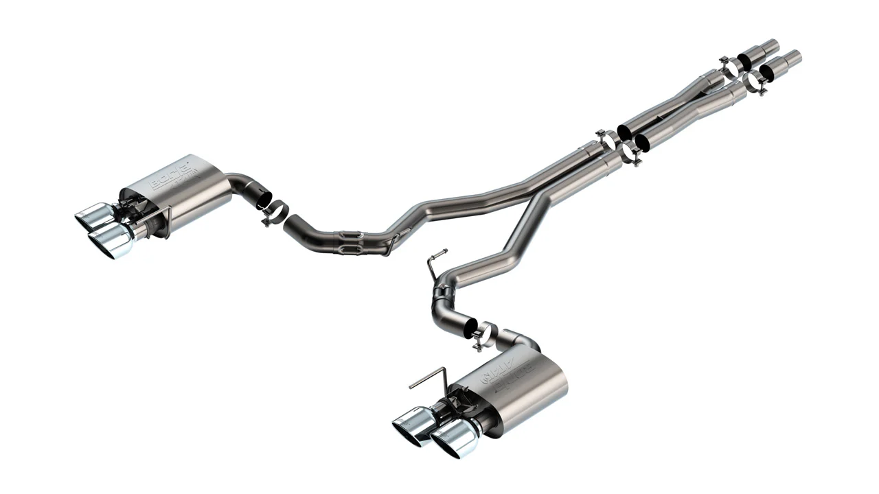 ATAK Cat-Back Exhaust Chrome/Black/Carbon Tips For Mustang Dark Horse 2024+ | #140965 | Borla - Image 2