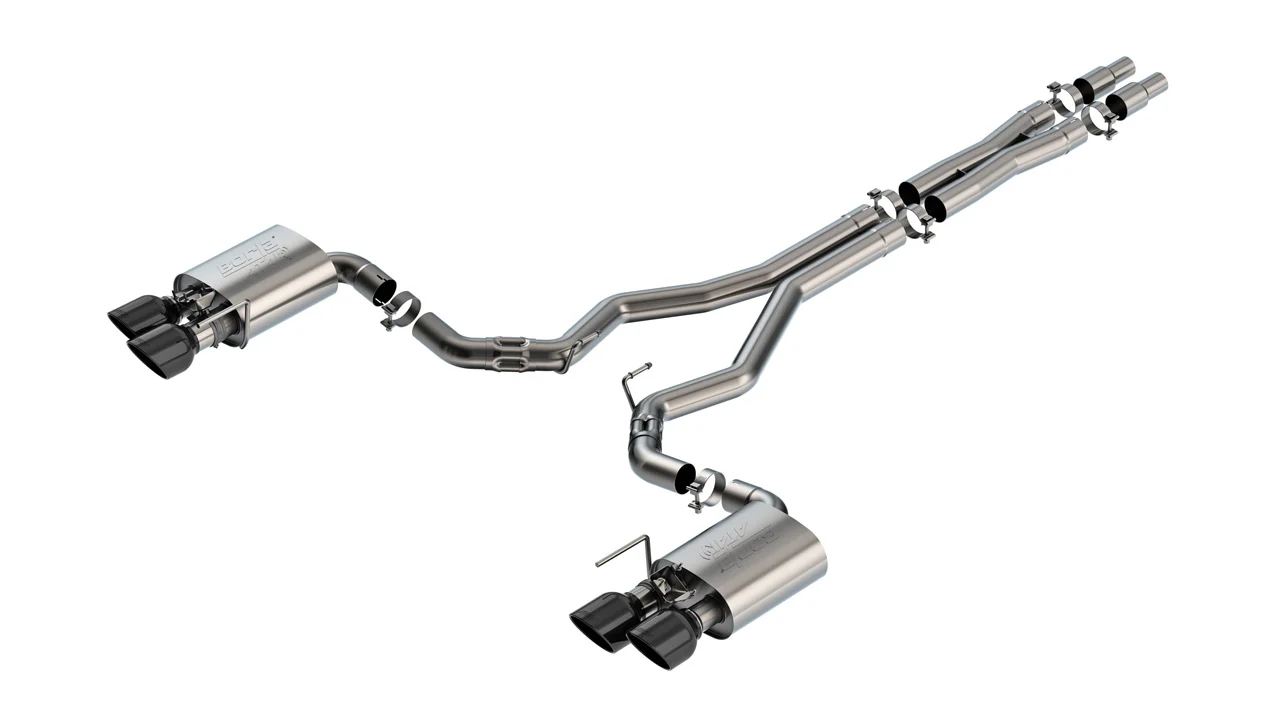 ATAK Cat-Back Exhaust Chrome/Black/Carbon Tips For Mustang Dark Horse 2024+ | #140965 | Borla - Image 4