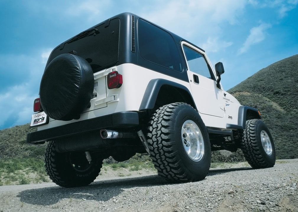 Touring Cat-Back Exhaust for Jeep Wrangler 2.5L / 4.0L 1997-99 | #14728 | Borla - Image 2