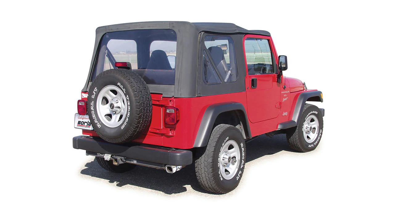 Touring Cat-Back Exhaust for Jeep Wrangler 2.5L / 4.0L 2000-06 | #14924 | Borla - Image 2