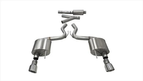 Sport Cat-Back Exhaust (Polished Tips) for Mustang 2.3L EcoBoost 2015-22 | #14343 | Corsa Performance