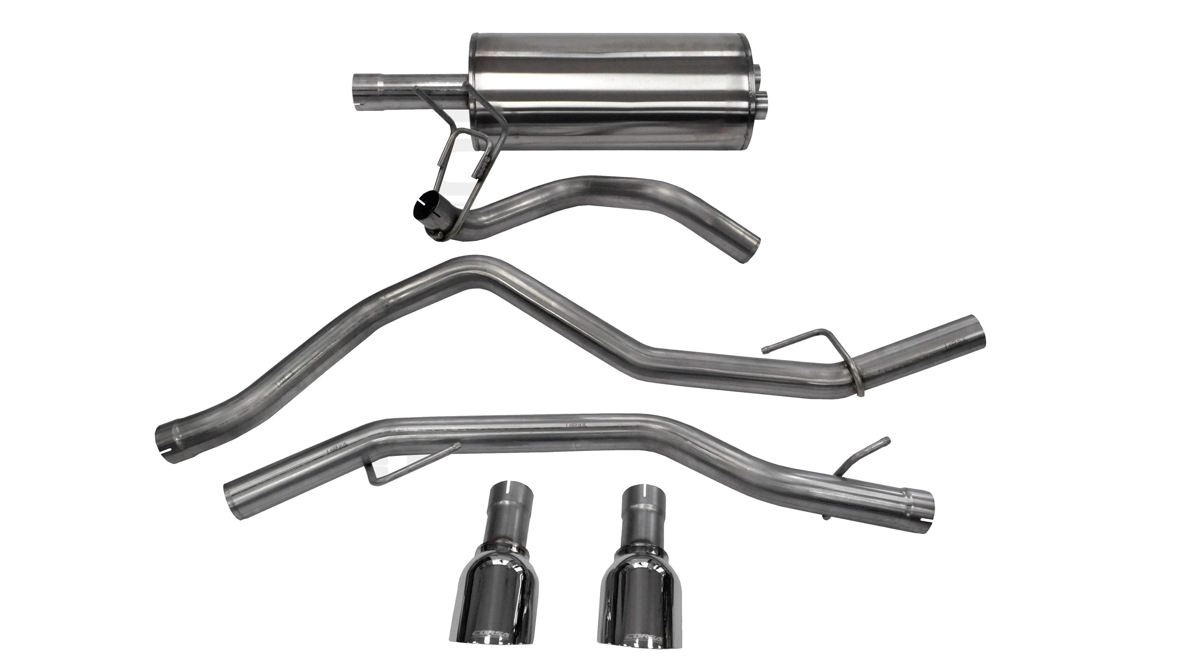 SPORT Cat-Back Exhaust (Polished Tips) for RAM 1500 2009-18, 2019-23 Classic 4.7L & 5.7L V8 | #14405CP | Corsa Performance