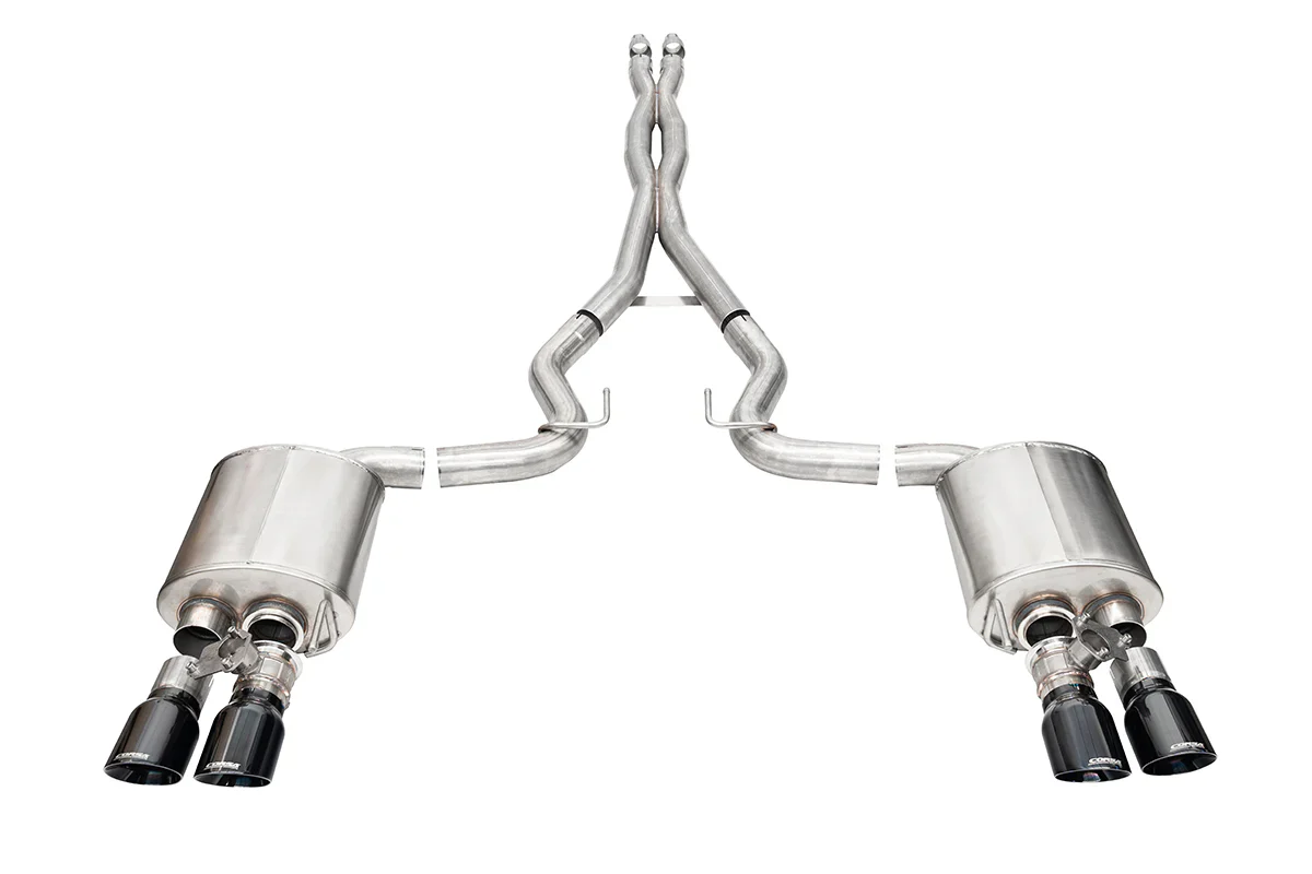 Xtreme Cat-Back Exhaust Chrome/Black Tips for Mustang GT 2024+ | #21259/#21260 | Corsa Performance - Image 5