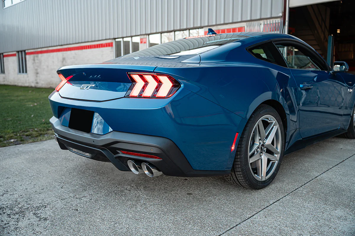 Sport Axle-Back Exhaust Chrome/Black Tips for Mustang GT 2024+ | #21261/#21262 | Corsa Performance - Image 2