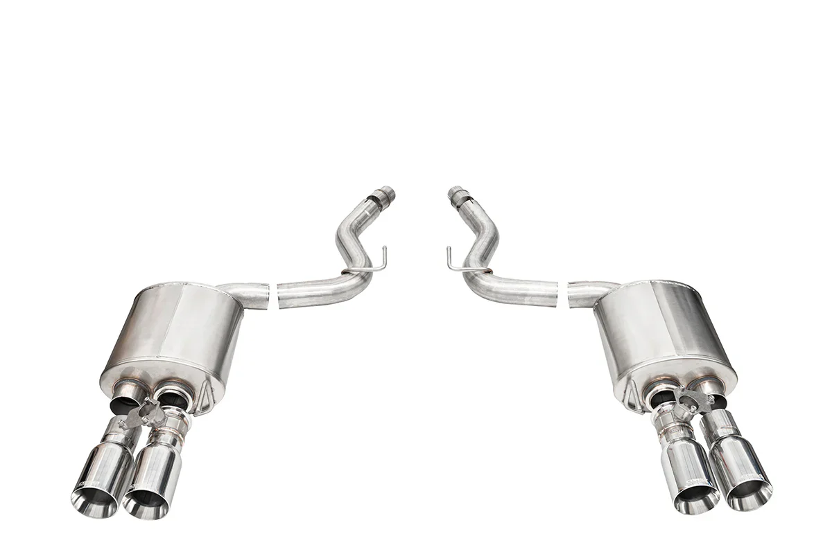 Sport Axle-Back Exhaust Chrome/Black Tips for Mustang GT 2024+ | #21261/#21262 | Corsa Performance - Image 3