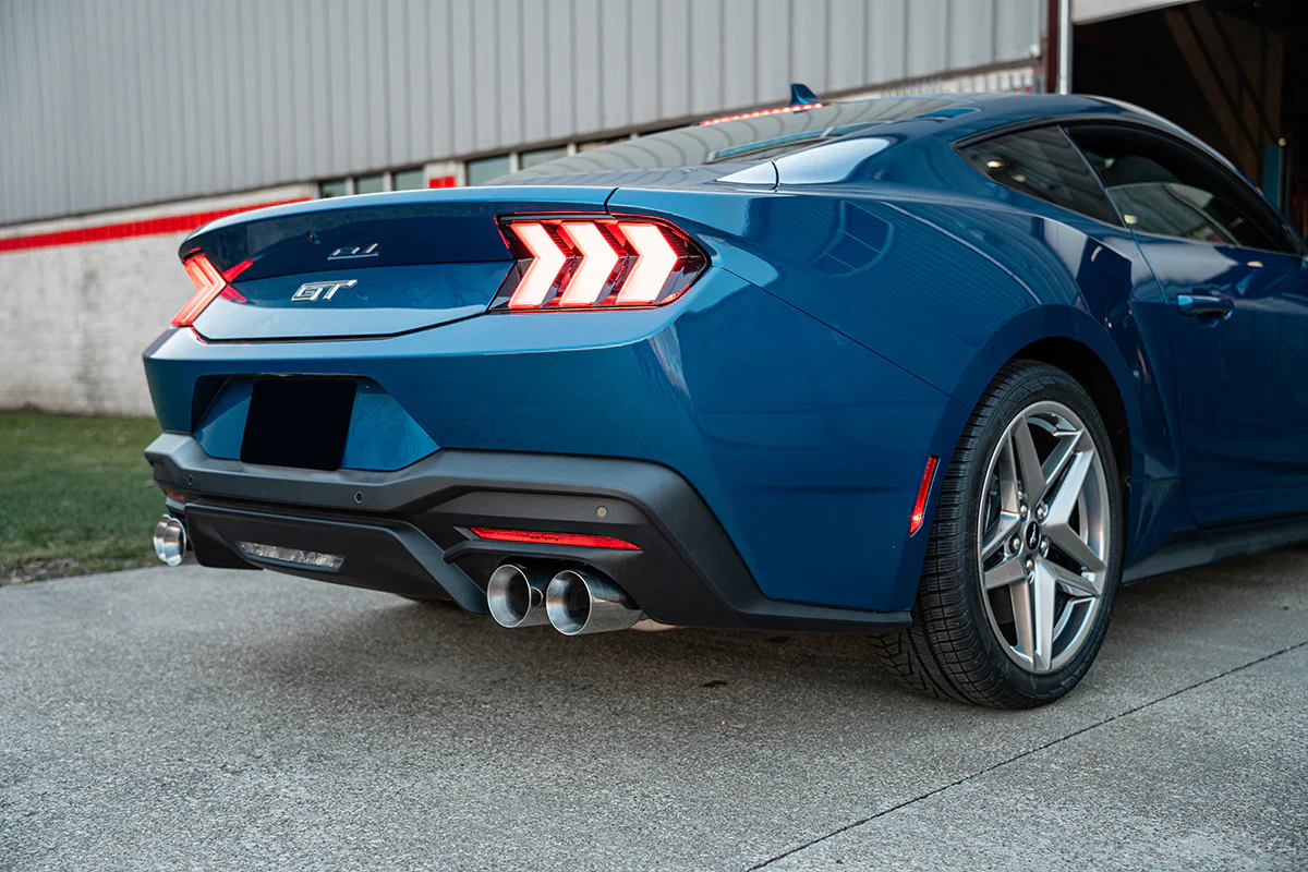 Sport Axle-Back Exhaust Chrome/Black Tips for Mustang GT 2024+ | #21261/#21262 | Corsa Performance - Image 4