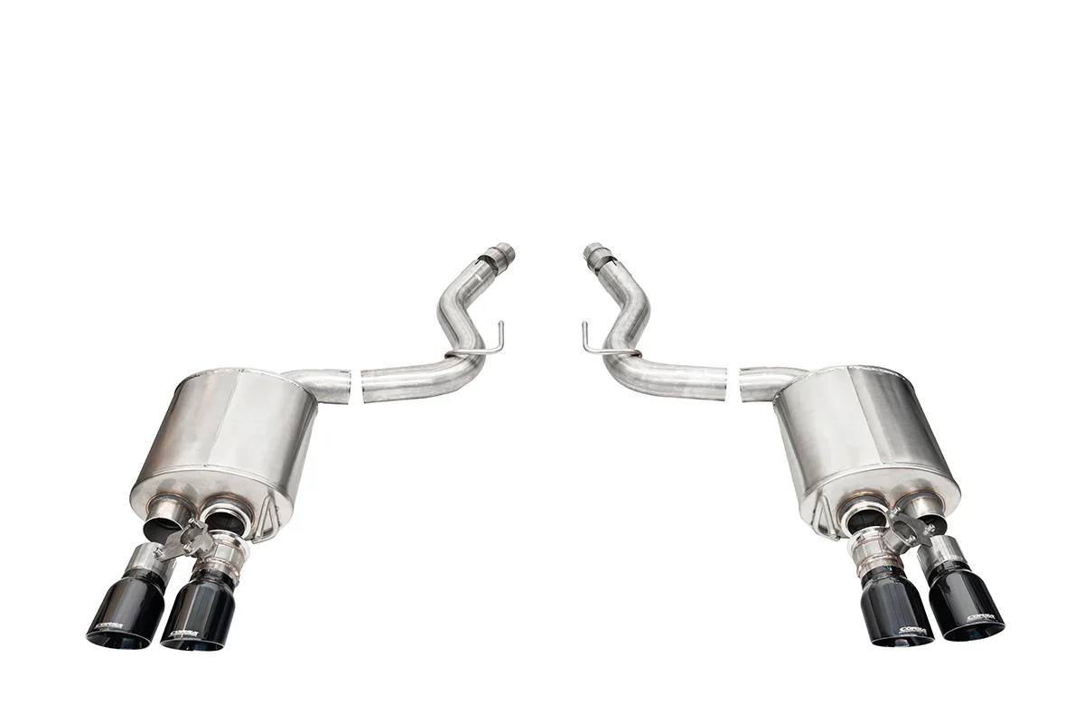 Sport Axle-Back Exhaust Chrome/Black Tips for Mustang GT 2024+ | #21261/#21262 | Corsa Performance - Image 5