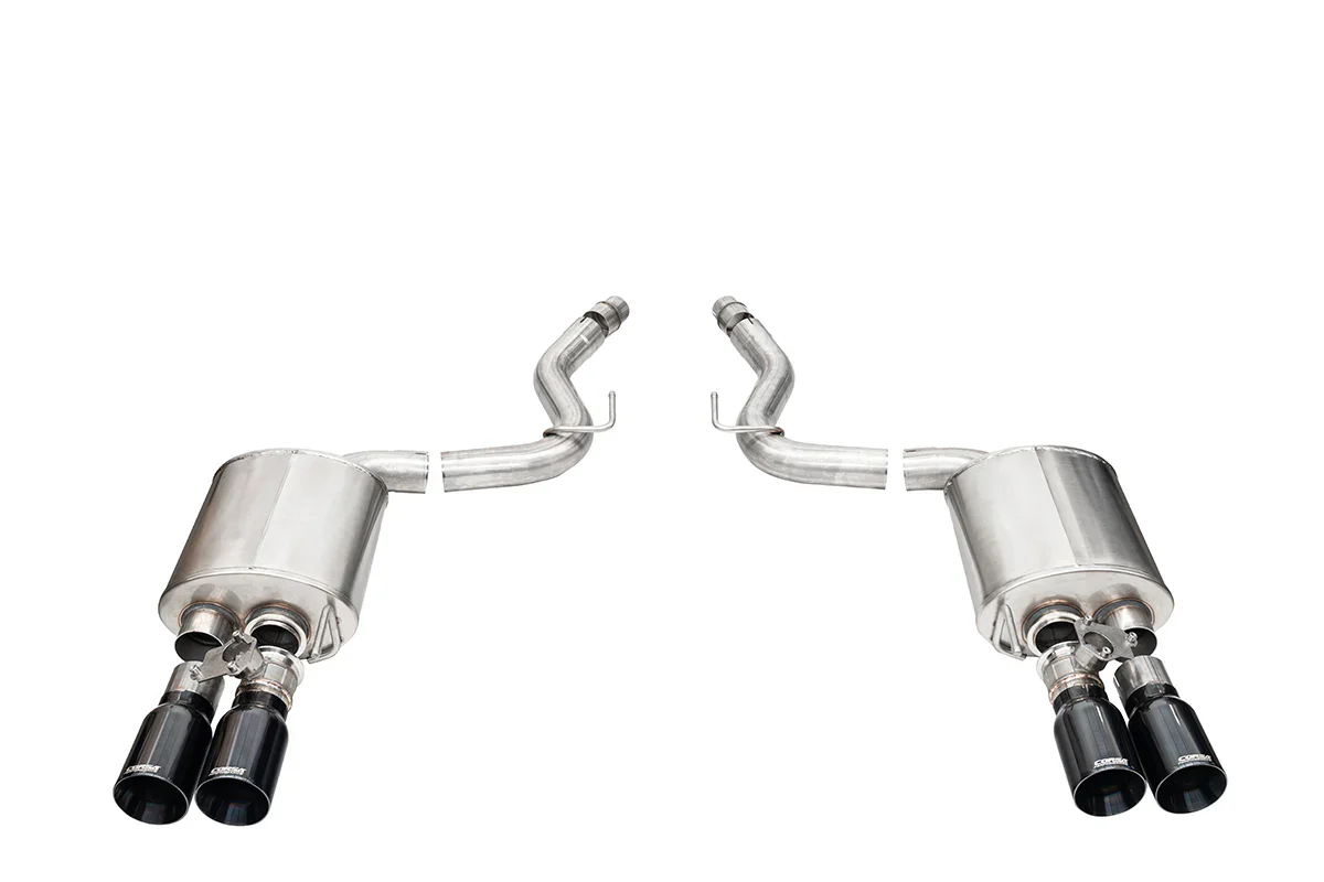 Sport Axle-Back Exhaust Chrome/Black Tips for Mustang GT 2024+ | #21261/#21262 | Corsa Performance - Image 7