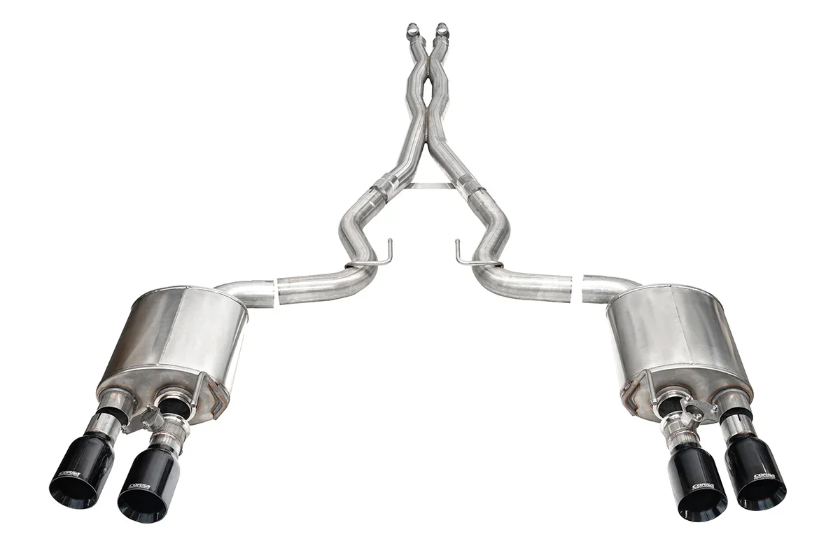 Xtreme Cat-Back Exhaust Chrome/Black Tips for Mustang Dark Horse 2024+ | #21265/#21266 | Corsa Performance - Image 10