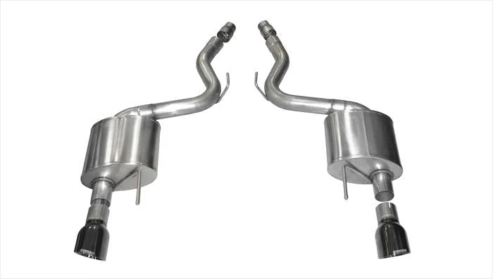 Axle-Back Sport Exhaust (Black Tips) for Mustang 5.0L GT 2015-17 | #14326BLK  | Corsa Performance