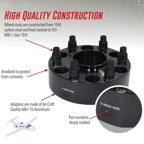 Hubcentric Wheel Spacers 20mm (Black) (Pair) for Mustang 1994-14 | #5450-5450H-AA705 | Coyote Accessories - Image 2