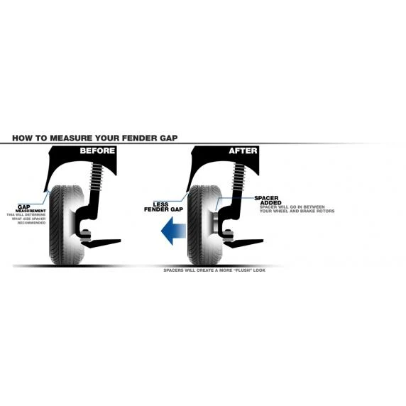 Hubcentric Wheel Spacers 25mm (Black) (Pair) for Mustang 1994-14 | #5450-5450-AX2 | Coyote Accessories - Image 3