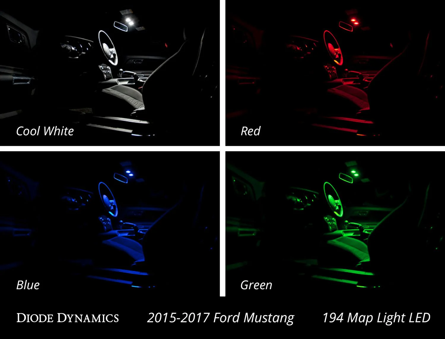 Interior LED Conversion Kit for Mustang 2015-17 | #DD0221-DD0280 | Diode Dynamics