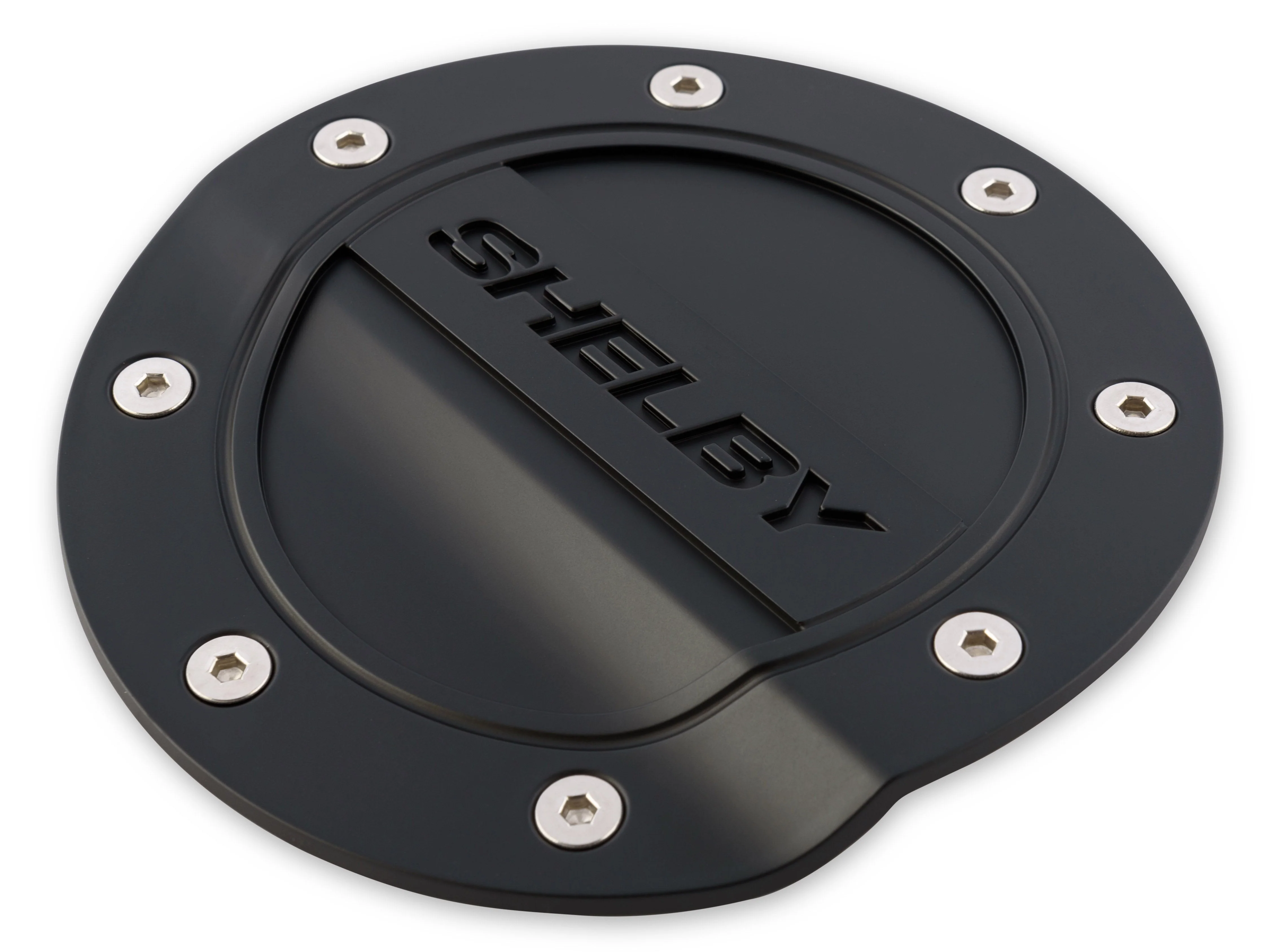Fuel Door (Black, feat. Shelby logo) for Mustang 2015-23 | #FS3Z-6640526-SA | Drake Muscle Cars - Image 4