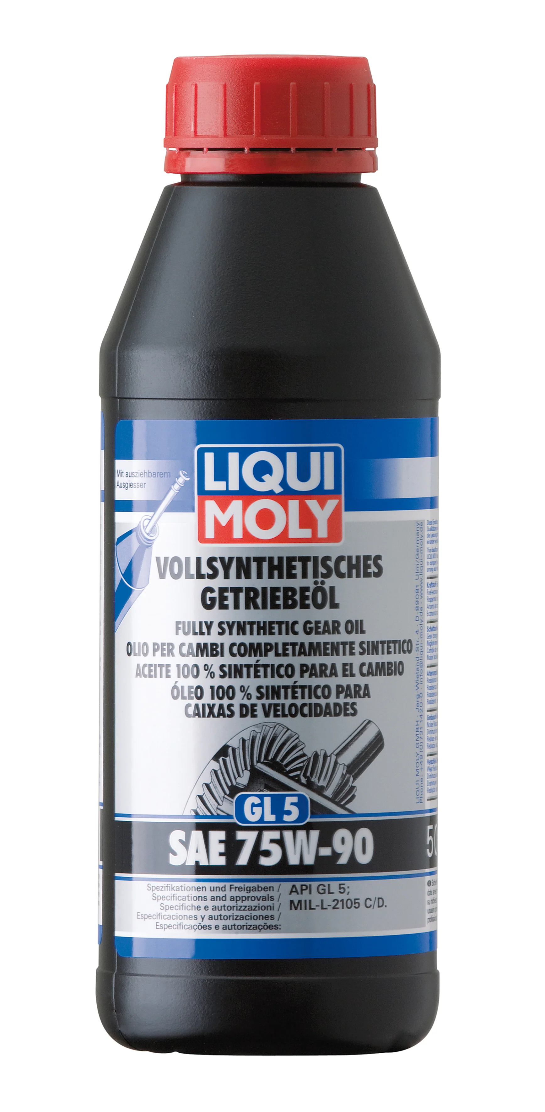 Fully Synthetic Gear Oil (Gl5) SAE 75W-90 500ml - 1413 | Liqui Moly