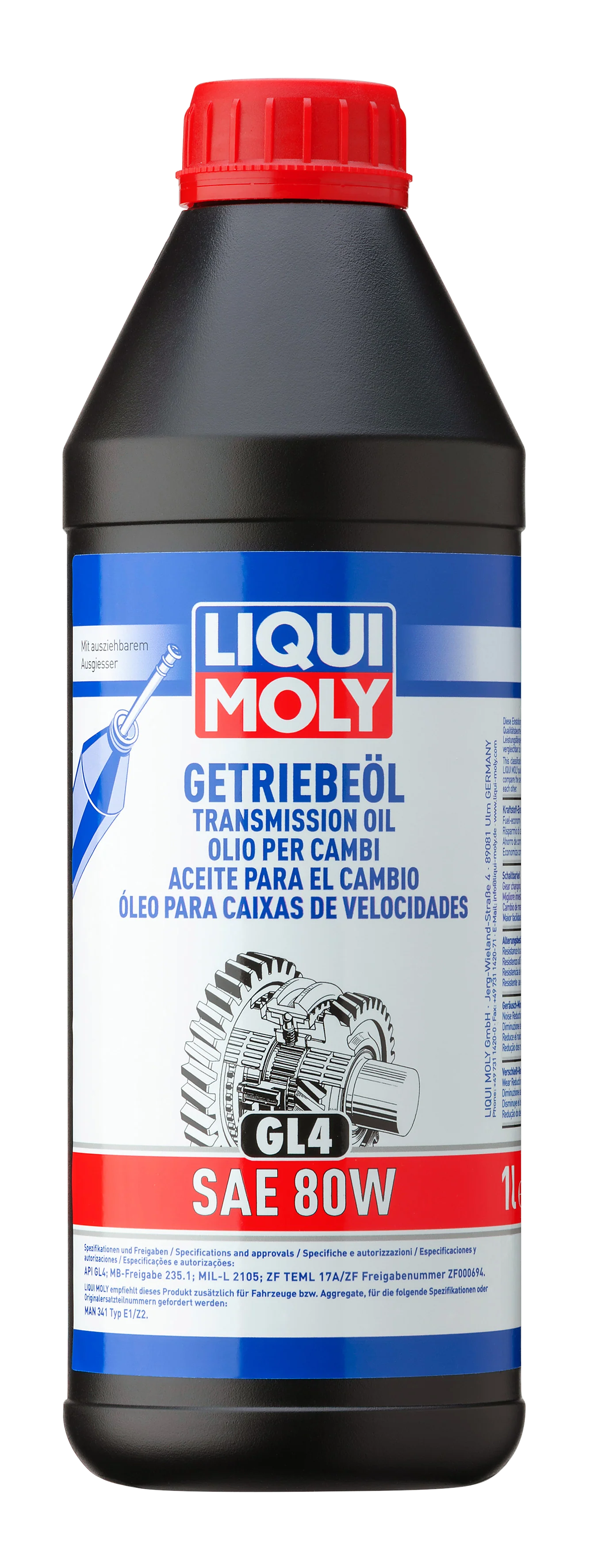Gear Oil (Gl4) SAE 80W 1ltr - 1020 | Liqui Moly