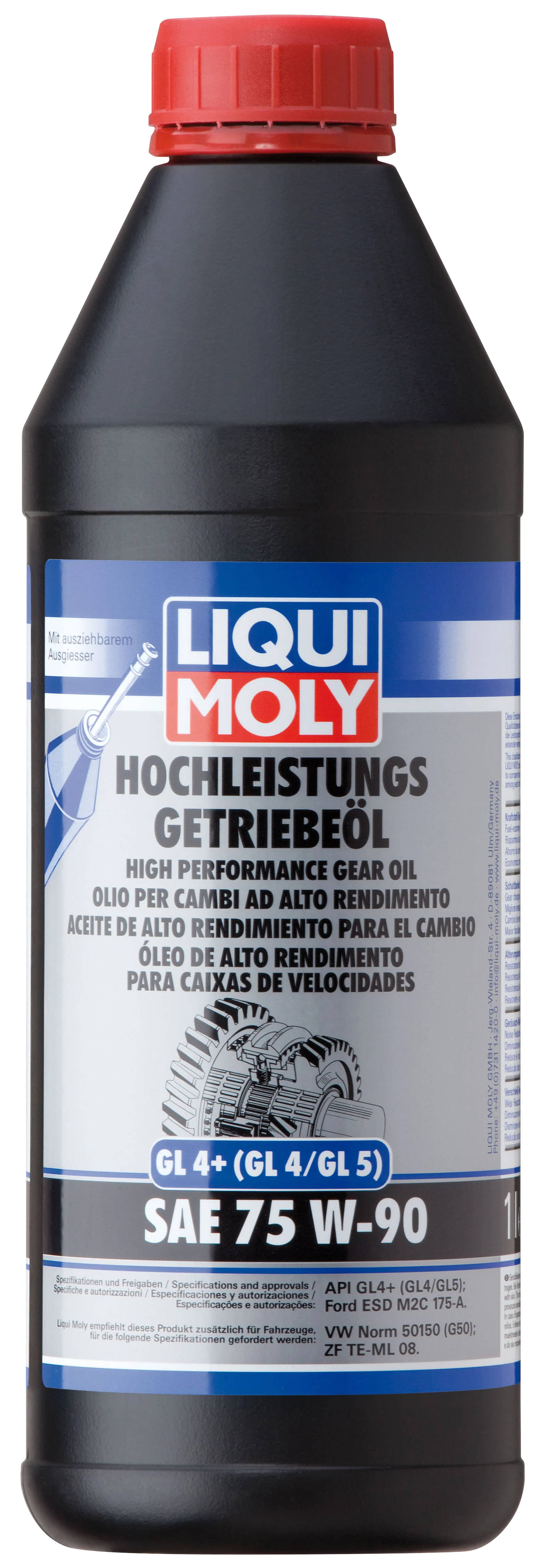 High Performance Gear Oil (Gl4+) SAE 75W-90 1ltr - 4434 | Liqui Moly