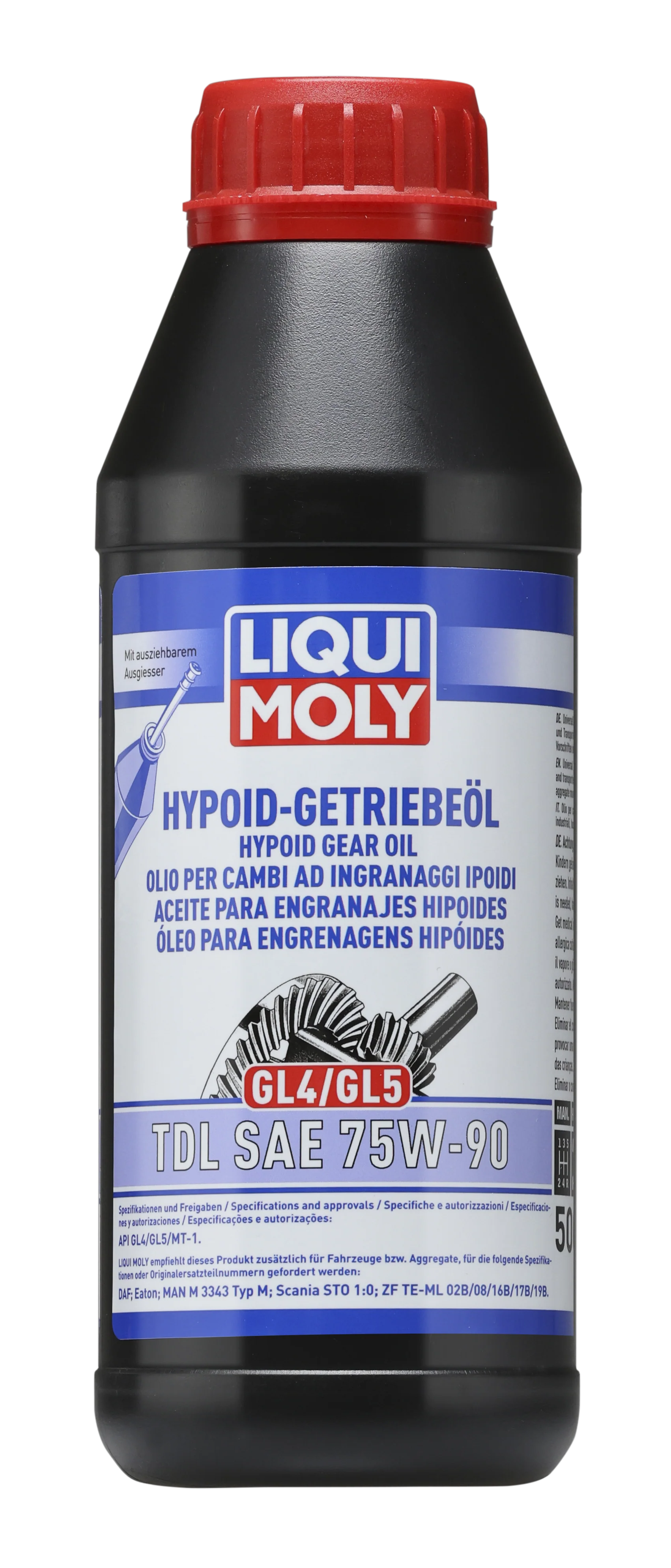 Hypoid Gear Oil (Gl4/5) Tdl SAE 75W-90 500ml - 1406 | Liqui Moly