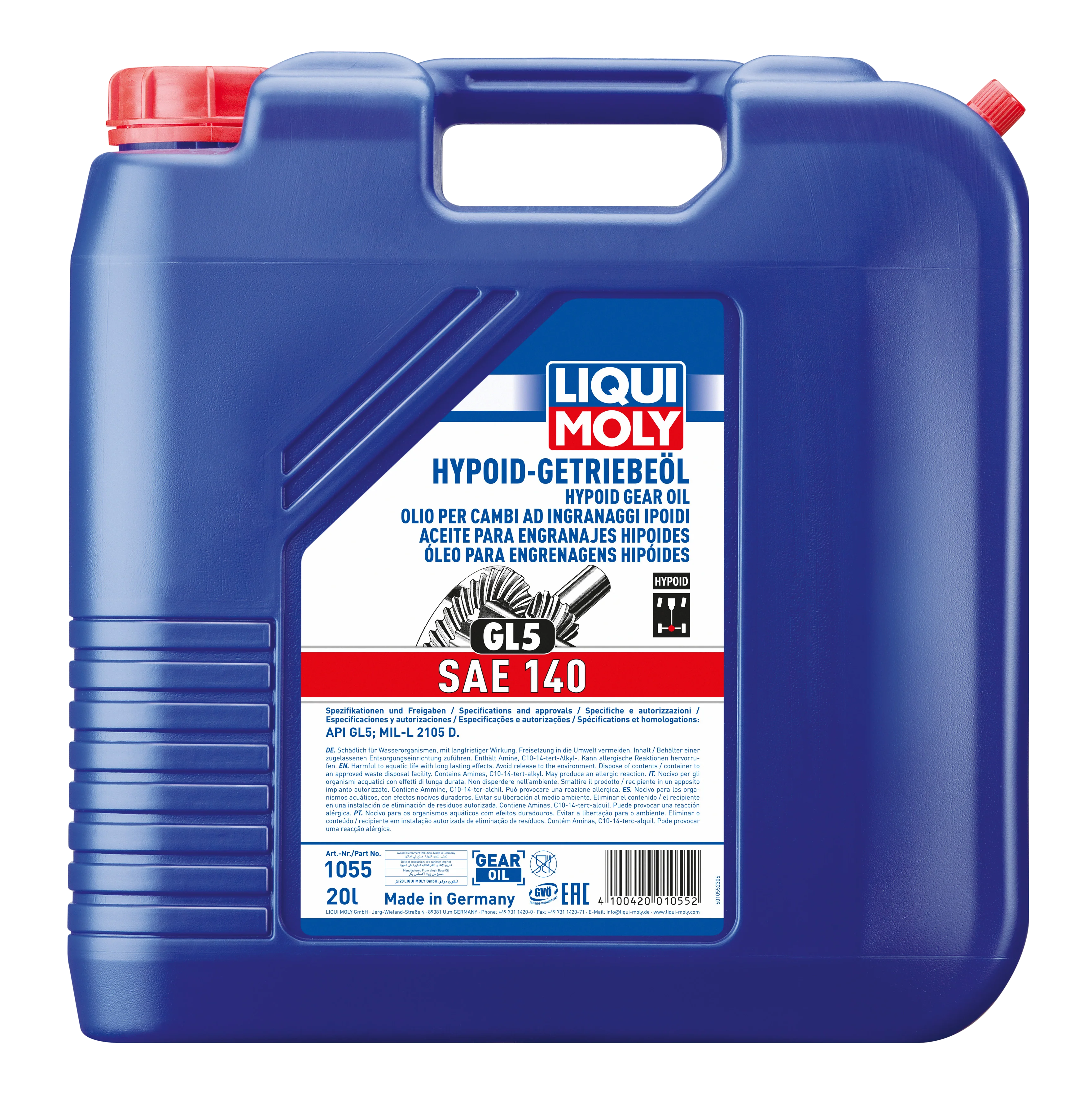 Hypoid Gear Oil (Gl5) SAE 140W - 1055 | Liqui Moly