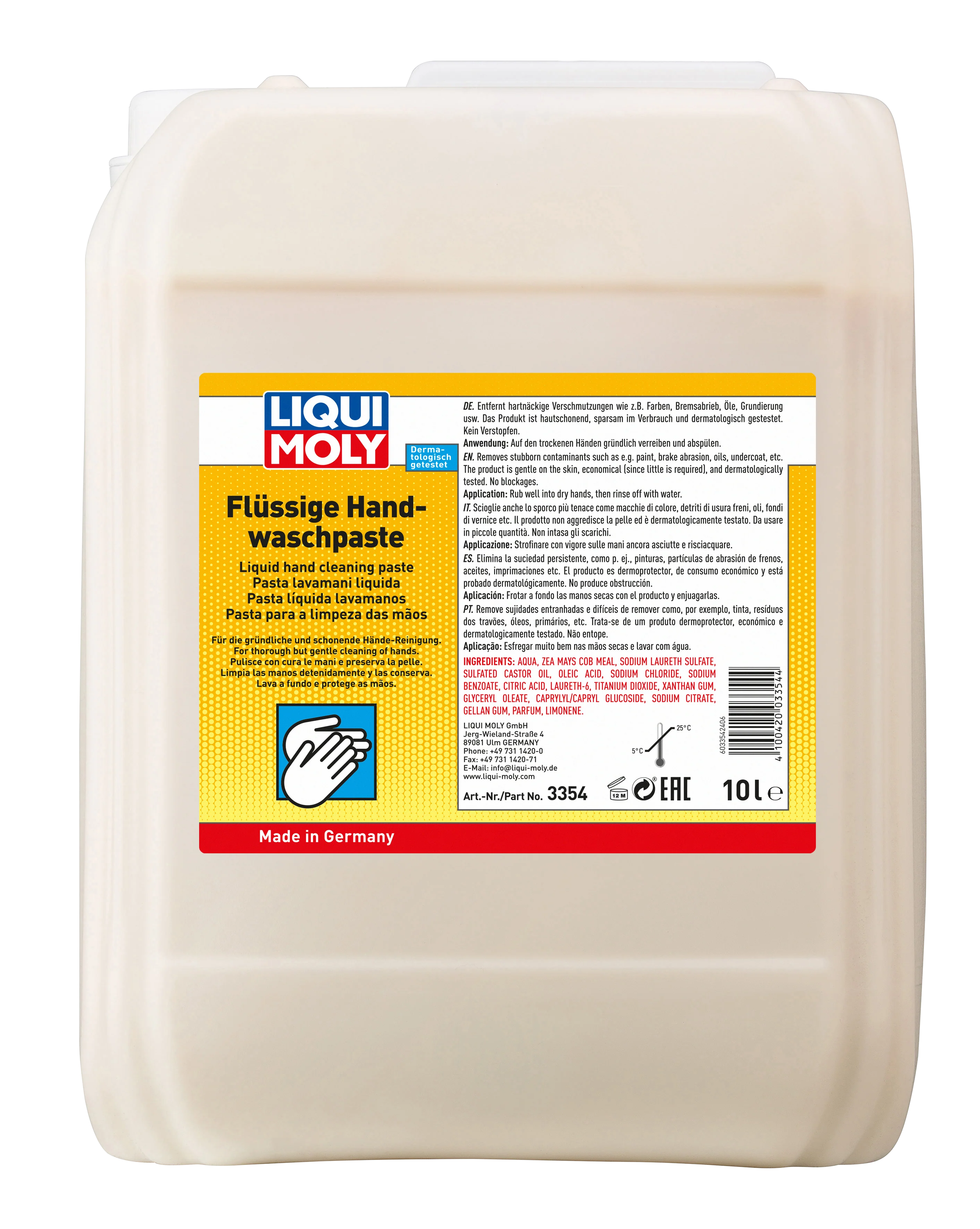 Liquid Hand Cleaning Paste 10ltr - 3354 | Liqui Moly