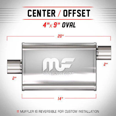 Universal Muffler/Silencer 2 C/O Oval 4x9 x 14 | #11224 | MagnaFlow