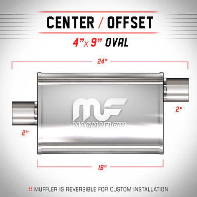 Universal Muffler Silencer 2 C/O Oval 4 x 9 x 18 11254 | MagnaFlow