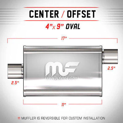 Universal Muffler Silencer 2.5 C/O Oval 4 x 9 x 11 11366 | MagnaFlow