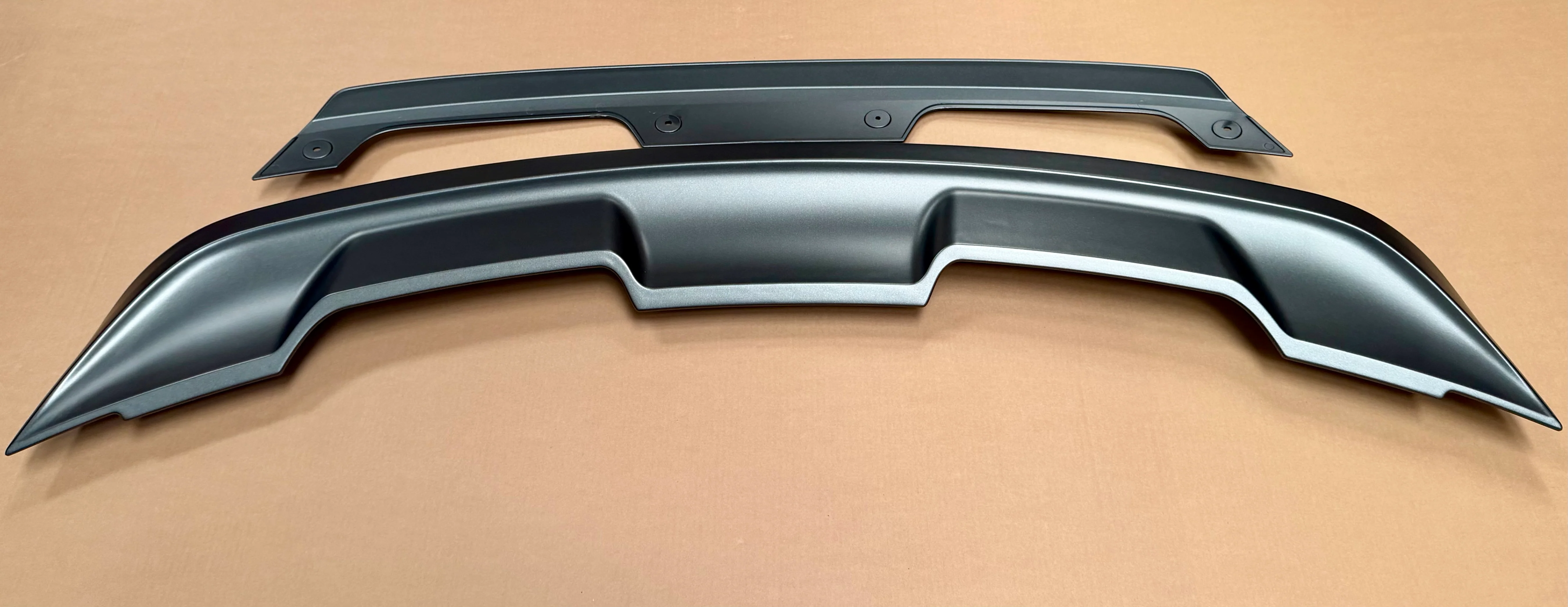 GT500 / Mach 1 Handling Pack Style Rear Spoiler (Gloss Black & Satin Magnetic Metal) for Mustang 2015-23 | #MU1518-GT500-RS | MP Concepts - Image 2