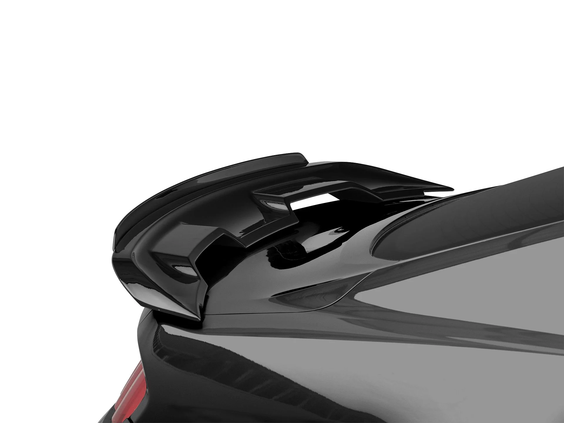 GT500 / Mach 1 Handling Pack Style Rear Spoiler (Gloss Black & Satin Magnetic Metal) for Mustang 2015-23 | #MU1518-GT500-RS | MP Concepts - Image 4