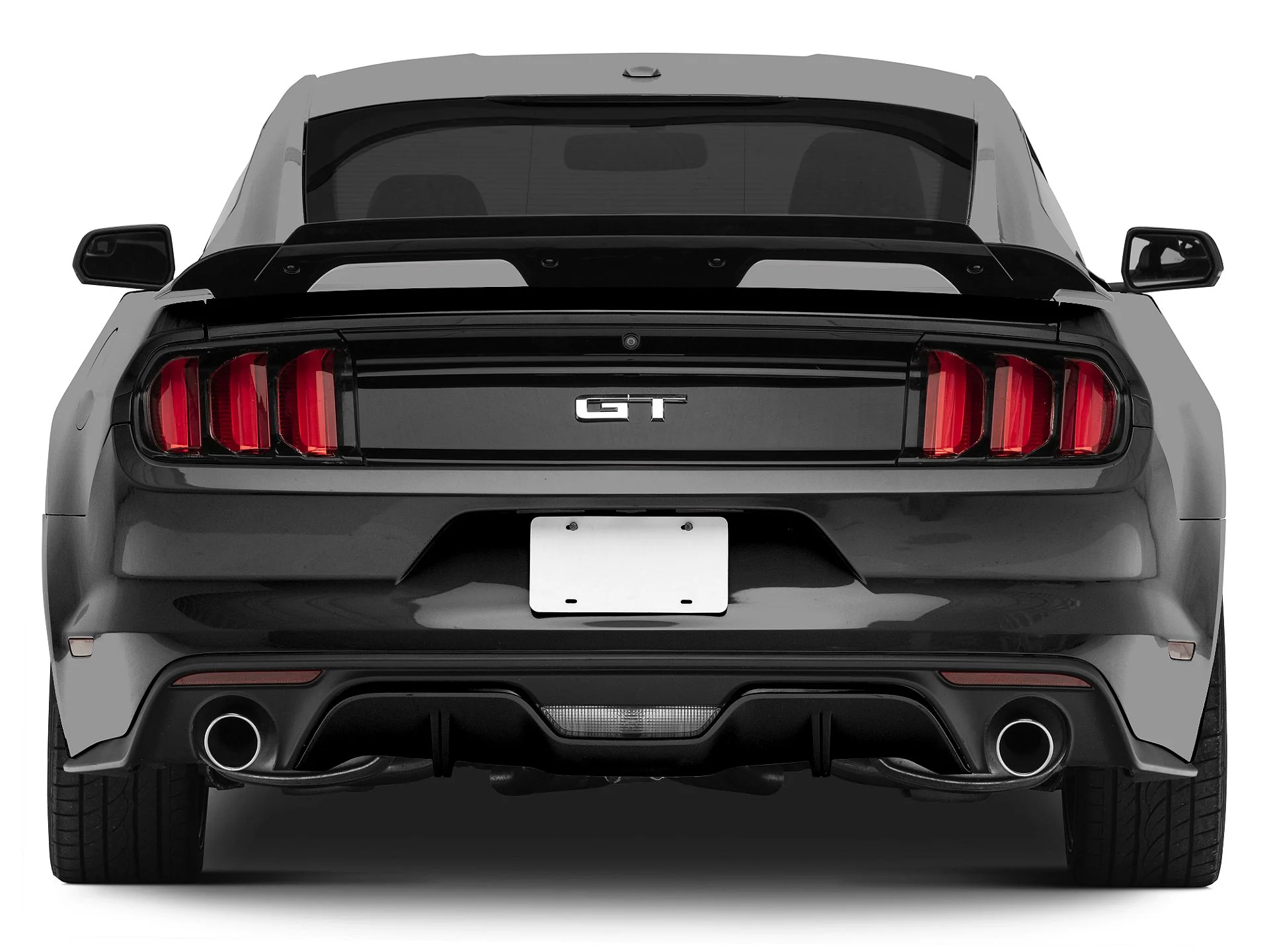 GT500 / Mach 1 Handling Pack Style Rear Spoiler (Gloss Black & Satin Magnetic Metal) for Mustang 2015-23 | #MU1518-GT500-RS | MP Concepts - Image 5