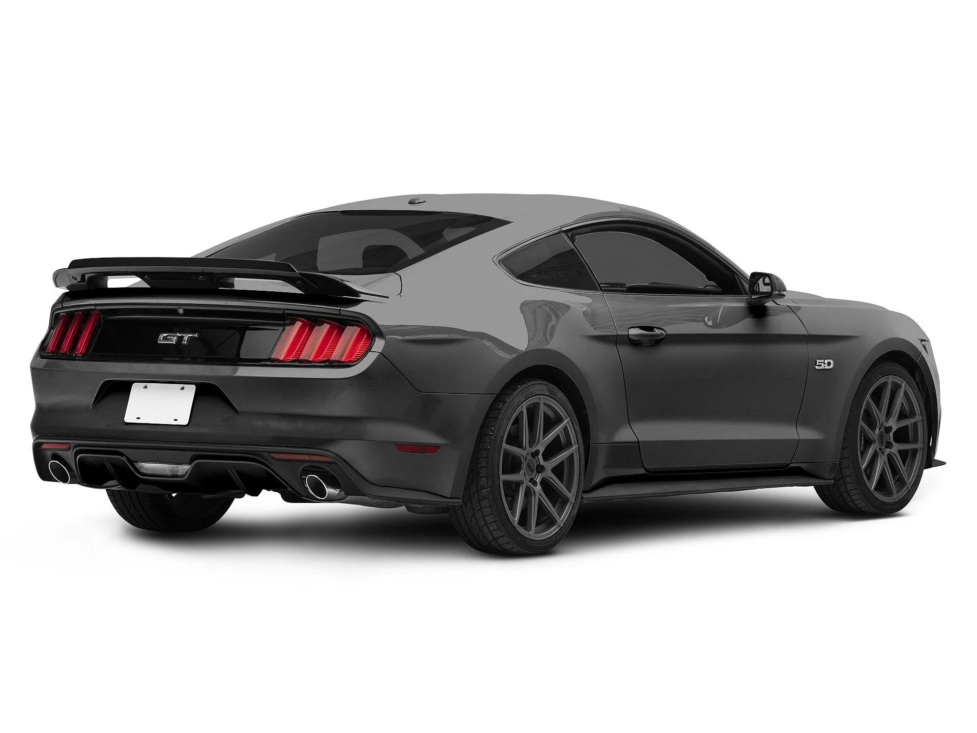 GT500 / Mach 1 Handling Pack Style Rear Spoiler (Gloss Black & Satin Magnetic Metal) for Mustang 2015-23 | #MU1518-GT500-RS | MP Concepts - Image 6