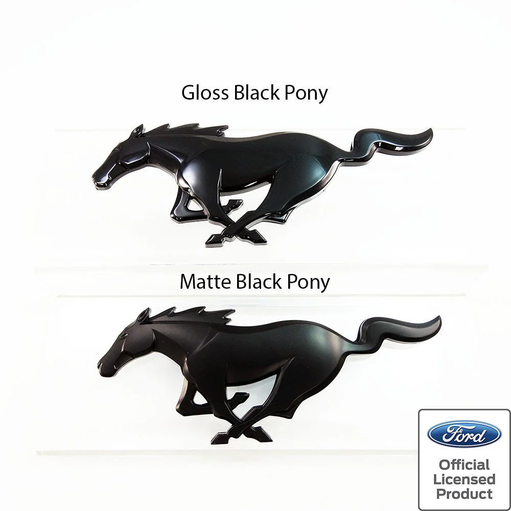 Rear Pony Emblem (Gloss Black) for Mustang 2015-23 | #EM0005RHR | Ford - Image 2