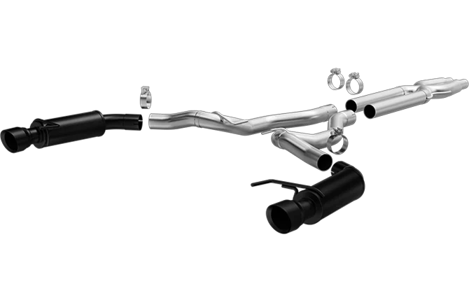 Mustang 5.0L 2015-16 Cat-Back Competition Exhaust Black Tips 19254 | MagnaFlow
