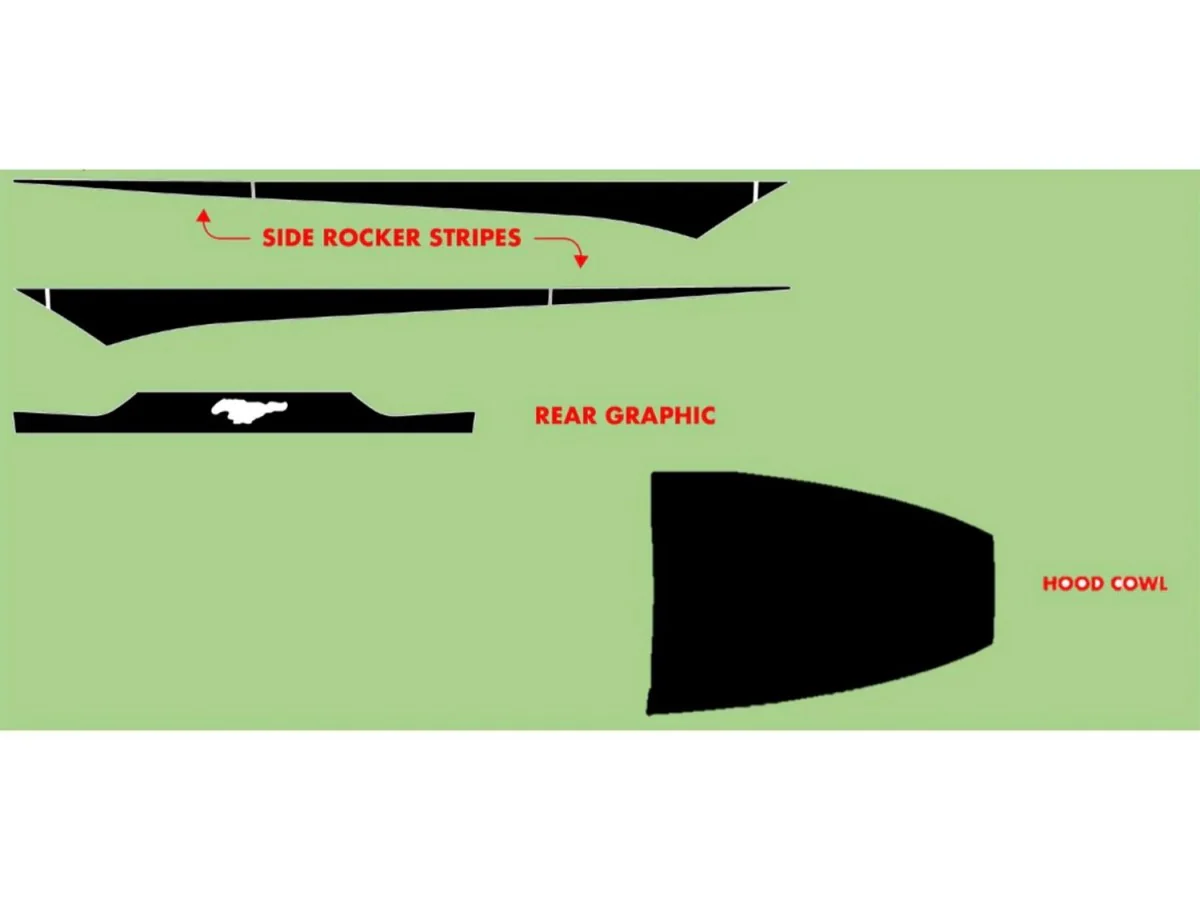 Genuine Matte Black Sports Stripe Decal Kit for Mustang Mach-E 2021-24 | #VMK9Z-6320000-A - Image 2